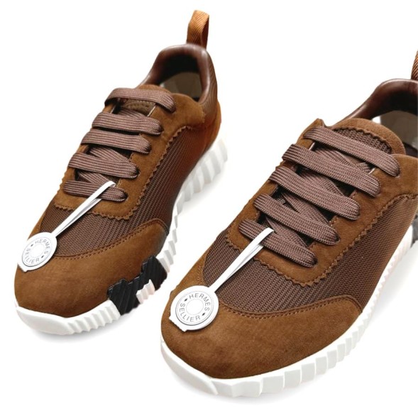 Женские кроссовки Hermes Low Top Casual Brown