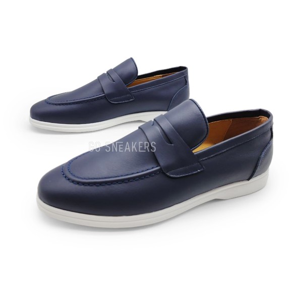 Мужские лоферы Kiton Loafers Leather Navy