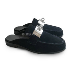 Hermes Suede Sabo Black