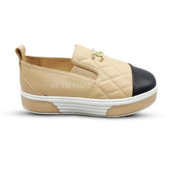 Chanel Slip-ons Leather Beige