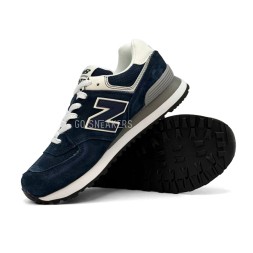 New Balance 574 Suede Black/Dark Navy