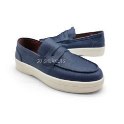 Loro Piana Moccasins Leather Navy