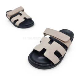 Hermes Flip-flops Suede Cream