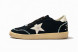 Женские кеды Golden Goose Ball Star With Silver Micro-Crystal Suede Black