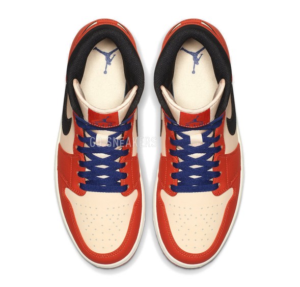 Унисекс кроссовки Nike Air Jordan 1 Mid Team Orange Black