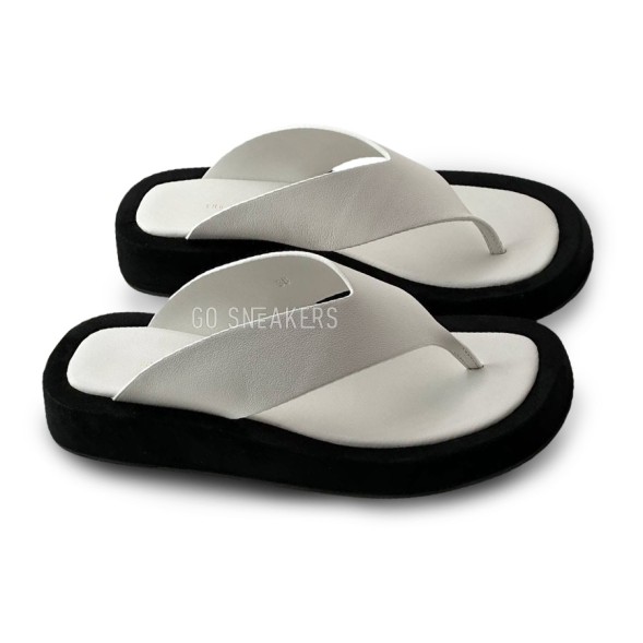 Женские шлепанцы The Row Ginza White