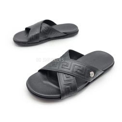 Versace Flip-flops Leather X Black Logo
