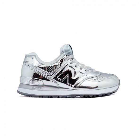 Женские кроссовки New Balance 574 Mirror Silver