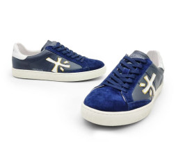 Premiata Sneakers Leather/Suede Navy/Grey