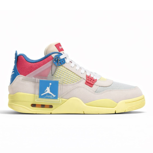 Унисекс кроссовки Nike Air Jordan 4 Retro Suede White/MultiColor