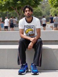 Premiata 483 Suede/Textile Blue