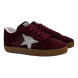 Женские кеды Golden Goose Super Star Suede Burgundy