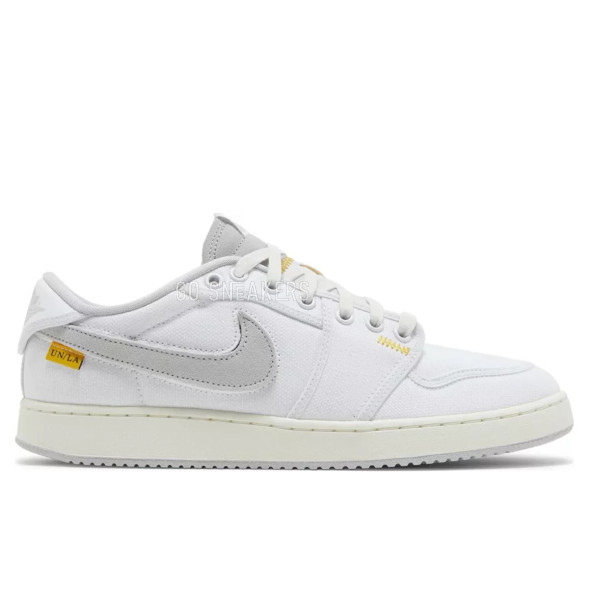 Унисекс кроссовки Union LA x Air Jordan 1 KO Low White Neutral Grey