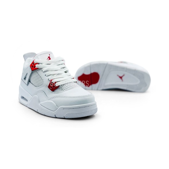 Унисекс кроссовки Nike Air Jordan 4 Retro White/Red