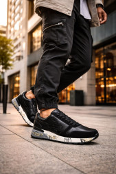 Premiata 483 Leather/Suede Black