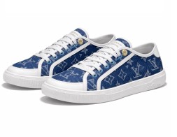 Louis Vuitton Textile Sneakers Blue Jeans