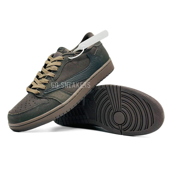 Мужские кроссовки Travis Scott x Air Jordan 1 Low OG «Velvet Brown»
