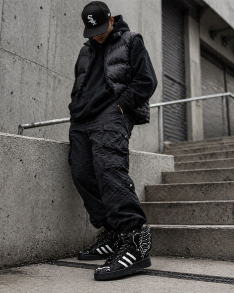 Мужские кроссовки Adidas Forum Hi Wings 4.0 Jeremy Scott Black/White