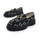 Женские лоферы Gucci Loafers Black/White