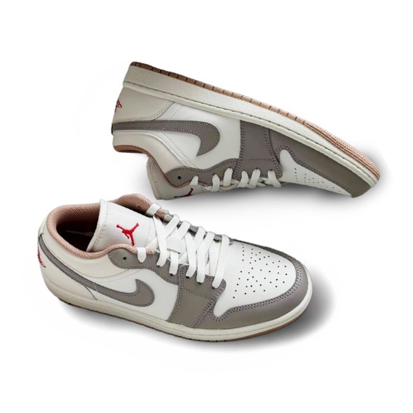 Мужские кроссовки Nike Air Jordan 1 Low Red College Grey