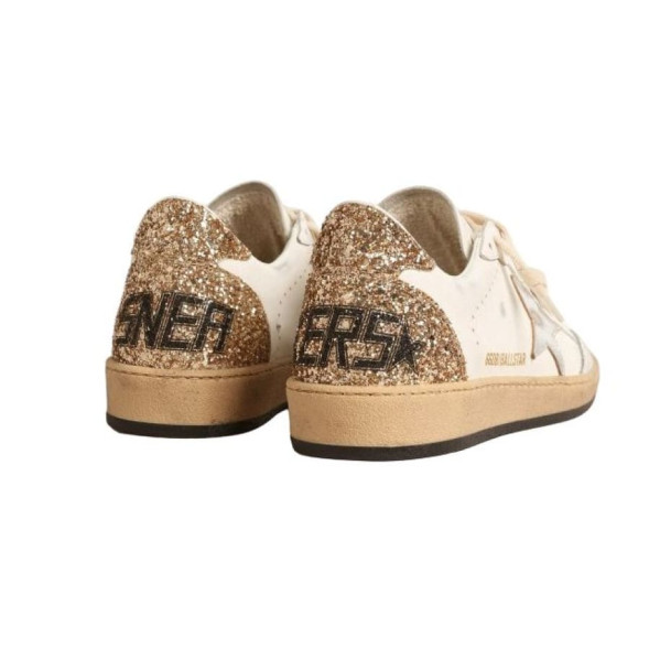 Женские кеды Golden Goose Ball Star with Metallic Leather Star and Glitter Heel Tab