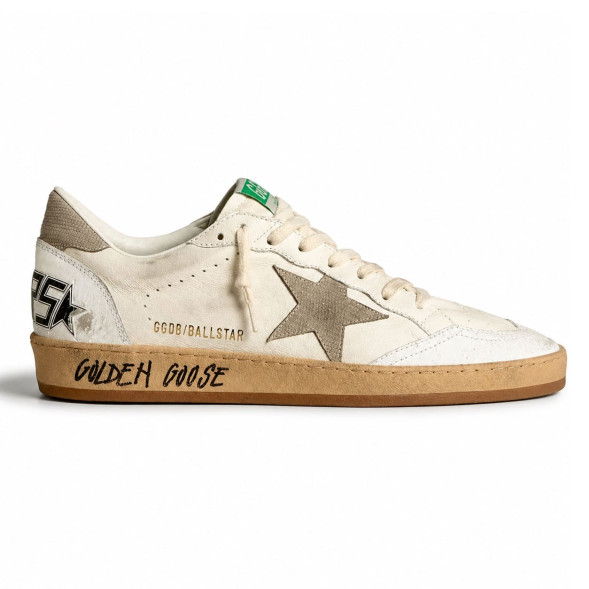 Унисекс кеды Golden Goose Ball Star Nappa leather with Grey Nubuk Star and Grey heel tab