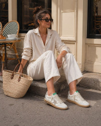 Golden Goose Ball Star Nappa leather with Grey Nubuk Star and Grey heel tab