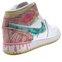 Nike Air Jordan 1 Mid Paint Drip (PS) Ice Cream