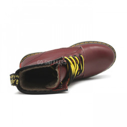 Женские ботинки с мехом Dr. Martens Cherry Red