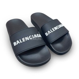 Balenciaga Slipers Man White Monogram